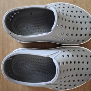 Native Gray Water Shoes Slip-On Perforated Design